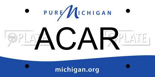 ACAR Michigan License Plate