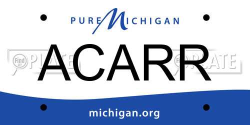 ACARR Michigan License Plate
