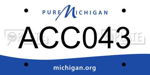 ACC043 Michigan License Plate