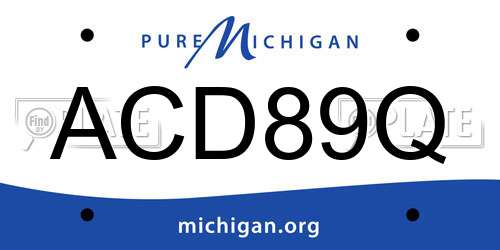 ACD89Q Michigan License Plate