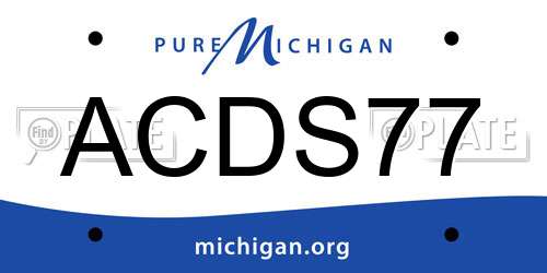 ACDS77 Michigan License Plate