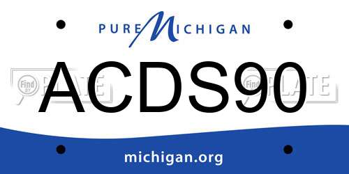 ACDS90 Michigan License Plate