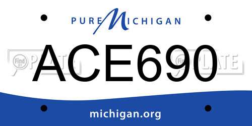 ACE690 Michigan License Plate