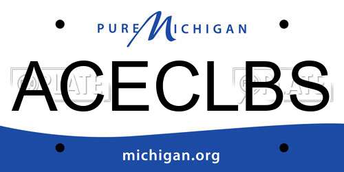 ACECLBS Michigan License Plate