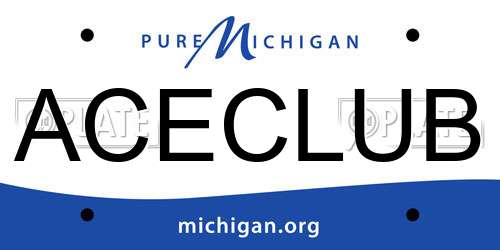 ACECLUB Michigan License Plate