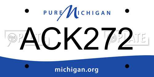 ACK272 Michigan License Plate