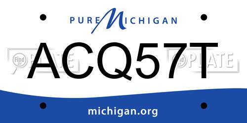 ACQ57T Michigan License Plate