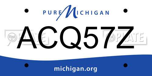 ACQ57Z Michigan License Plate