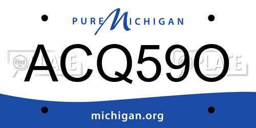 ACQ59O Michigan License Plate