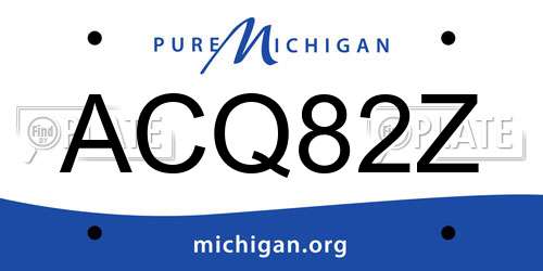ACQ82Z Michigan License Plate