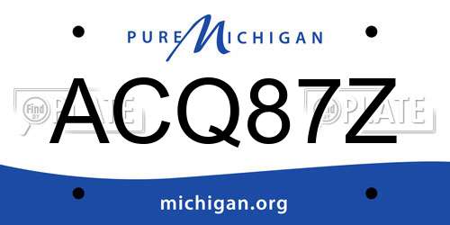ACQ87Z Michigan License Plate