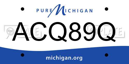 ACQ89Q Michigan License Plate