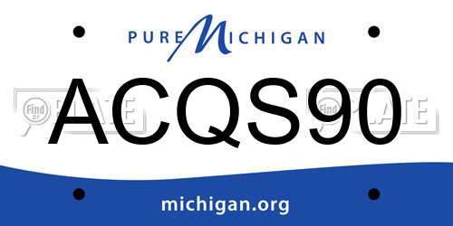 ACQS90 Michigan License Plate