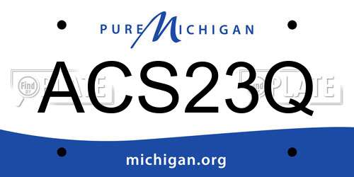 ACS23Q Michigan License Plate