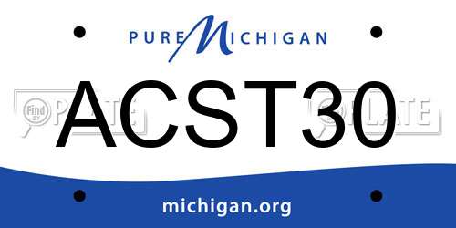 ACST30 Michigan License Plate