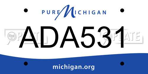 ADA531 Michigan License Plate