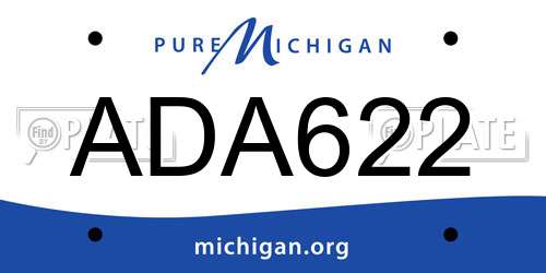 ADA622 Michigan License Plate