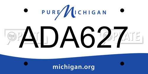 ADA627 Michigan License Plate