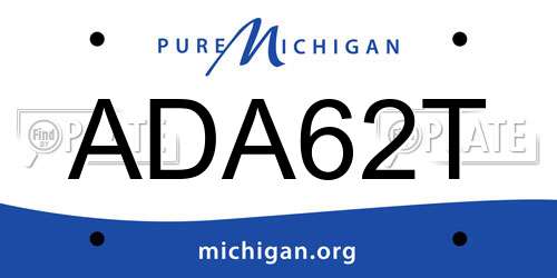 ADA62T Michigan License Plate