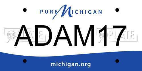 ADAM17 Michigan License Plate