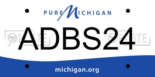 ADBS24 Michigan License Plate