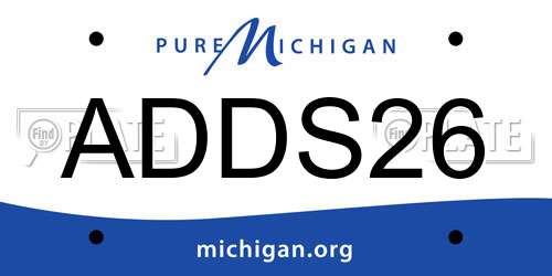 ADDS26 Michigan License Plate