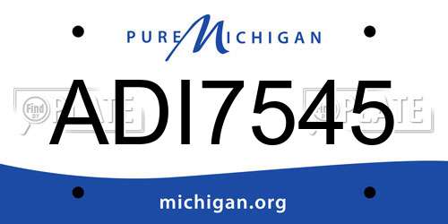 ADI7545 Michigan License Plate