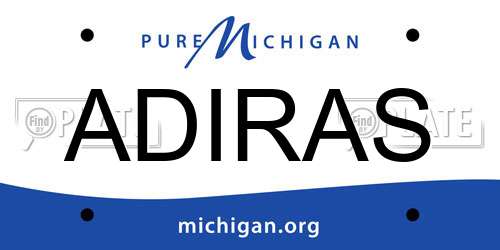 ADIRAS Michigan License Plate