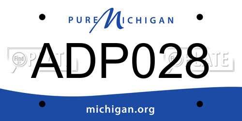 ADP028 Michigan License Plate