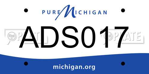 ADS017 Michigan License Plate
