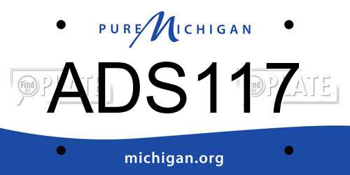 ADS117 Michigan License Plate