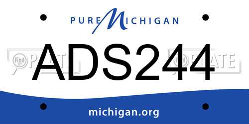 ADS244 Michigan License Plate