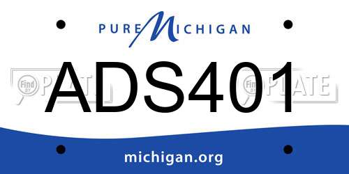ADS401 Michigan License Plate