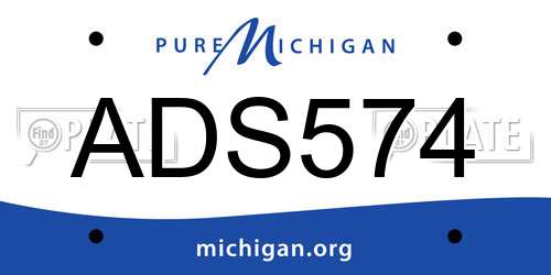 ADS574 Michigan License Plate