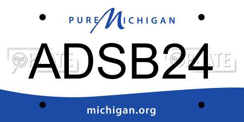ADSB24 Michigan License Plate
