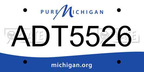 ADT5526 Michigan License Plate