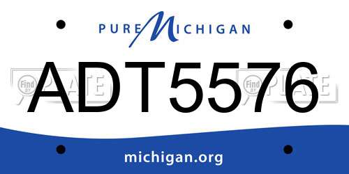 ADT5576 Michigan License Plate