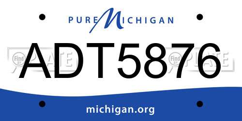 ADT5876 Michigan License Plate