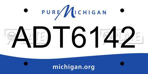 ADT6142 Michigan License Plate