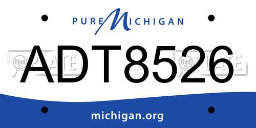 ADT8526 Michigan License Plate
