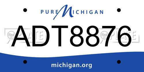 ADT8876 Michigan License Plate