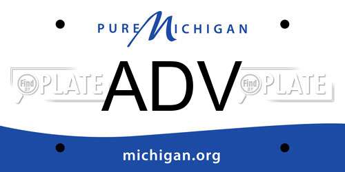 ADV Michigan License Plate