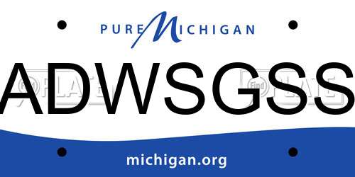 ADWSGSS Michigan License Plate