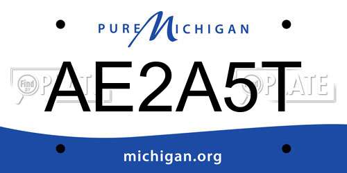 AE2A5T Michigan License Plate