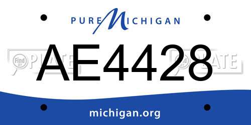 AE4428 Michigan License Plate