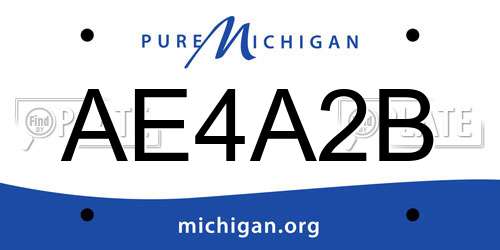 AE4A2B Michigan License Plate