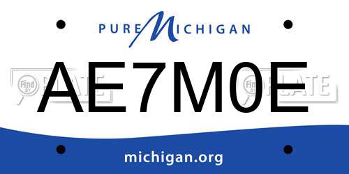 AE7M0E Michigan License Plate
