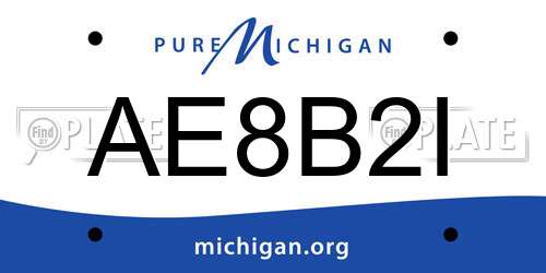 AE8B2I Michigan License Plate