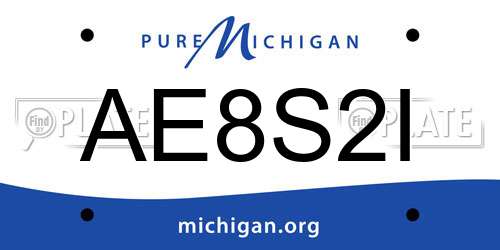 AE8S2I Michigan License Plate