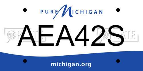 AEA42S Michigan License Plate